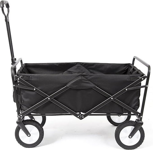 Collapsible Folding Outdoor Utility Wagon, Black